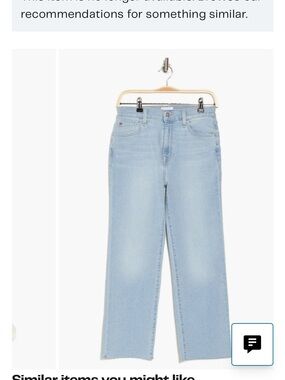 Hudson Jeans Light Blue Cropped Straight-Leg Jeans